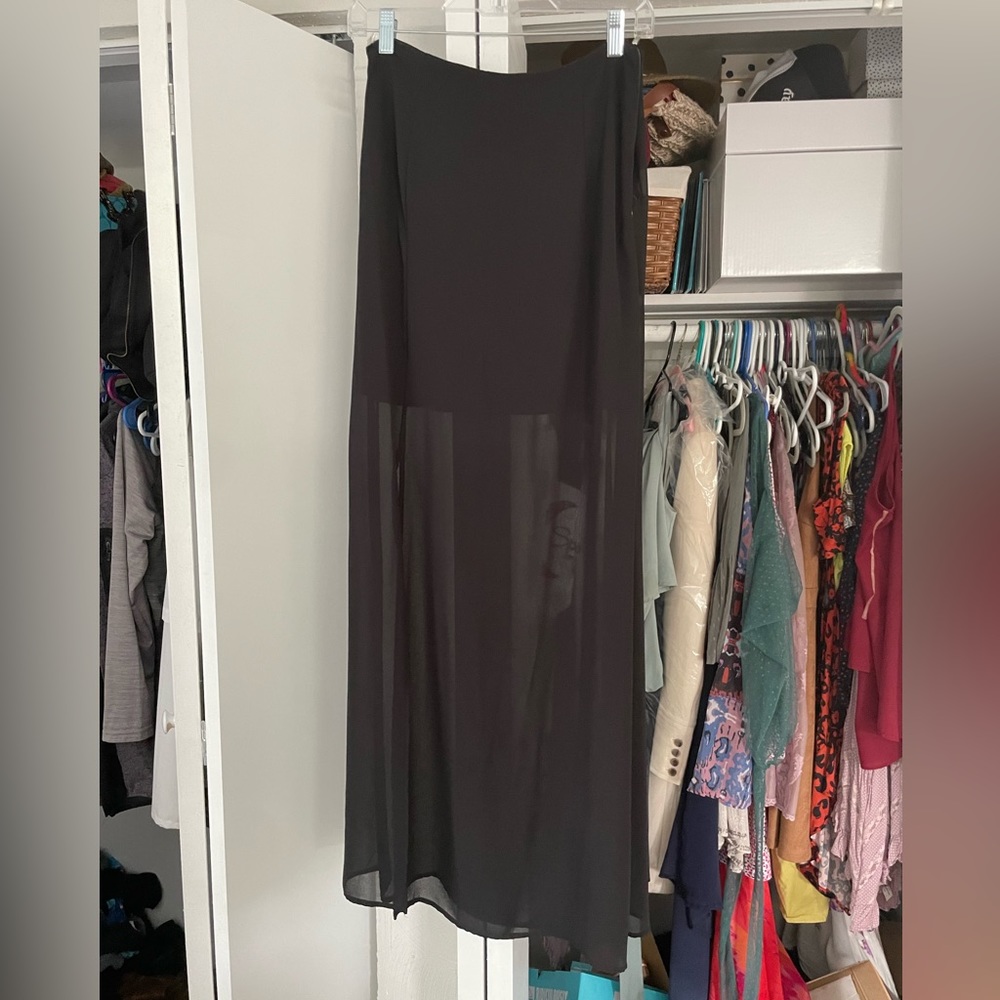 Black maxi skirt